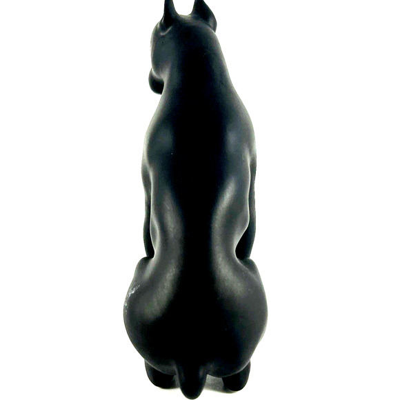 RARE!!  Royal Dux Bohemia Porcelain Boxer Dog Figurine Matte Black Czech ArtDeco - Picture 5 of 7